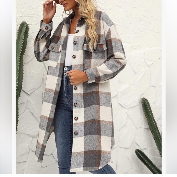 Long Flannel Shirt/Jacket XL - Picture 11 of 12